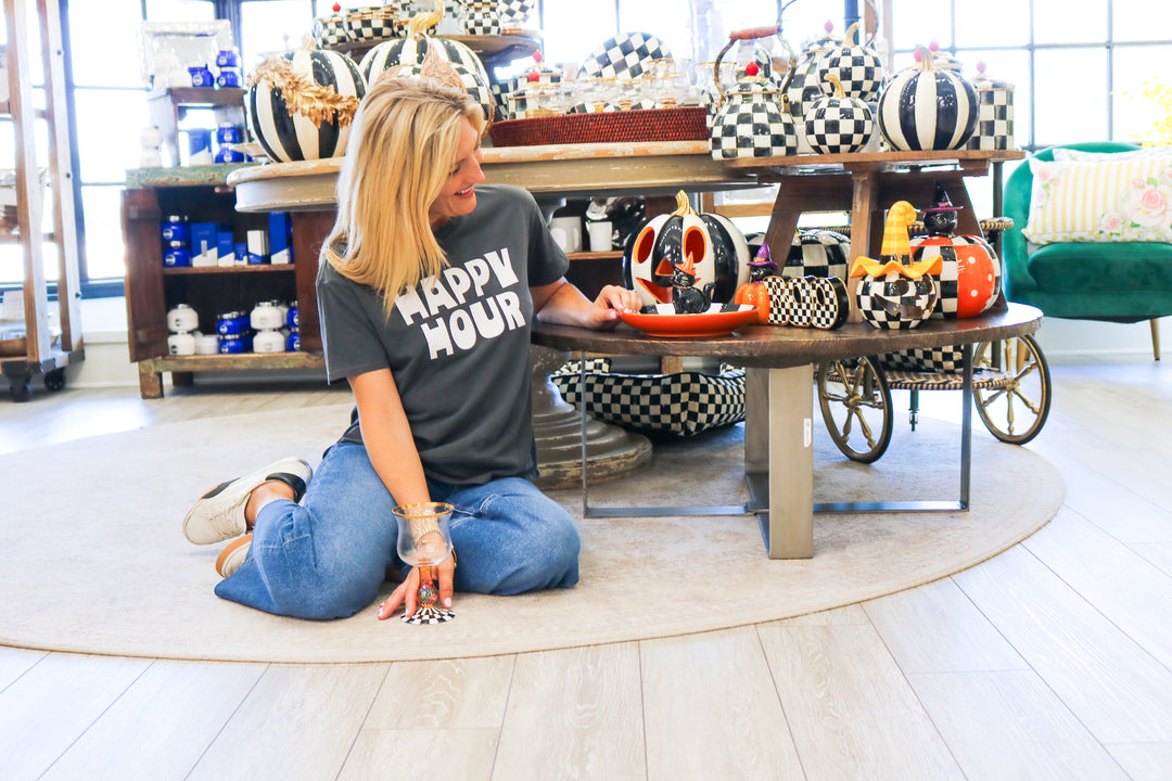 Happy Hour Boyfriend Tee, Black Sand