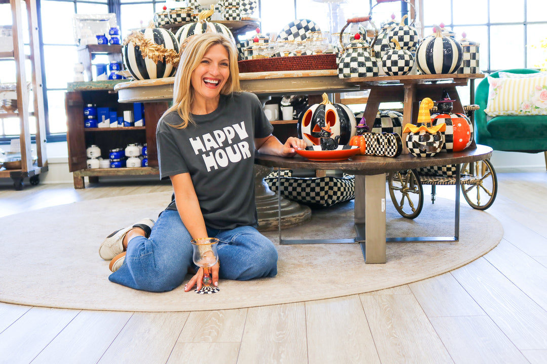 Happy Hour Boyfriend Tee, Black Sand