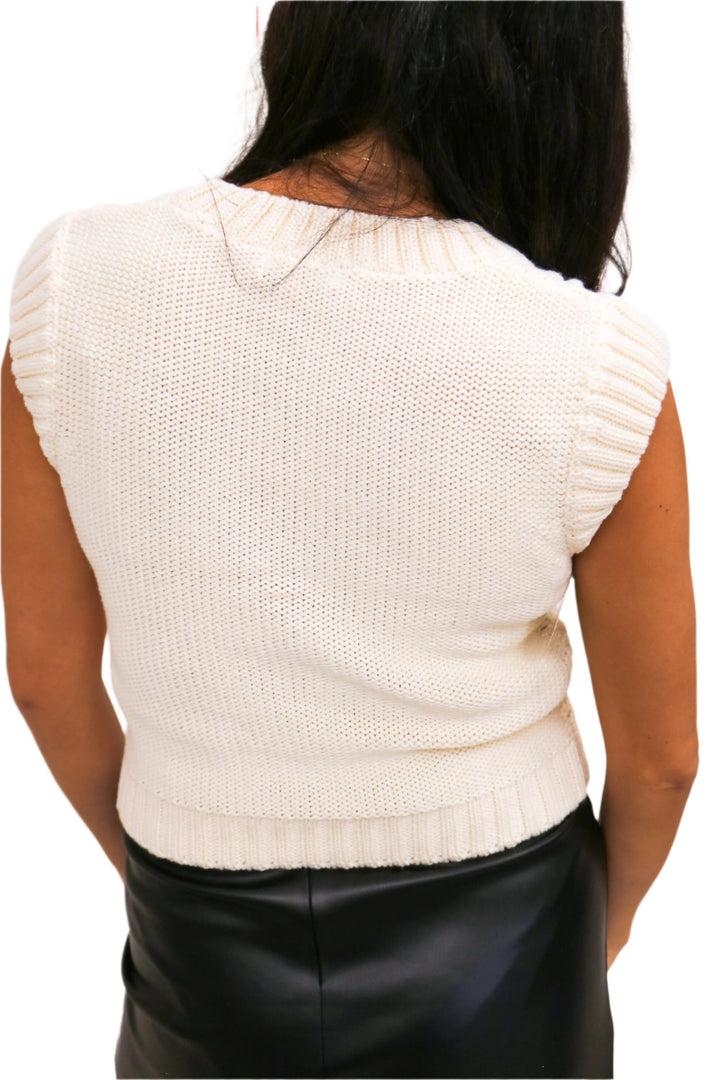 Set Adrift Sweater Vest, Sea Salt