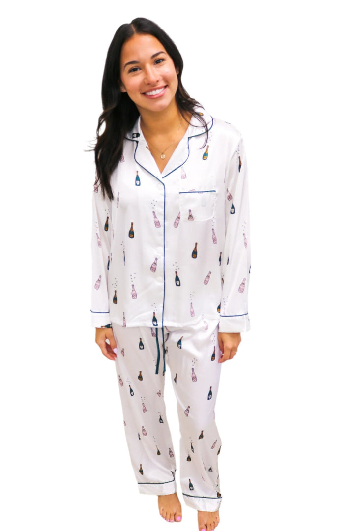 Champagne PJ Sleep Set, White