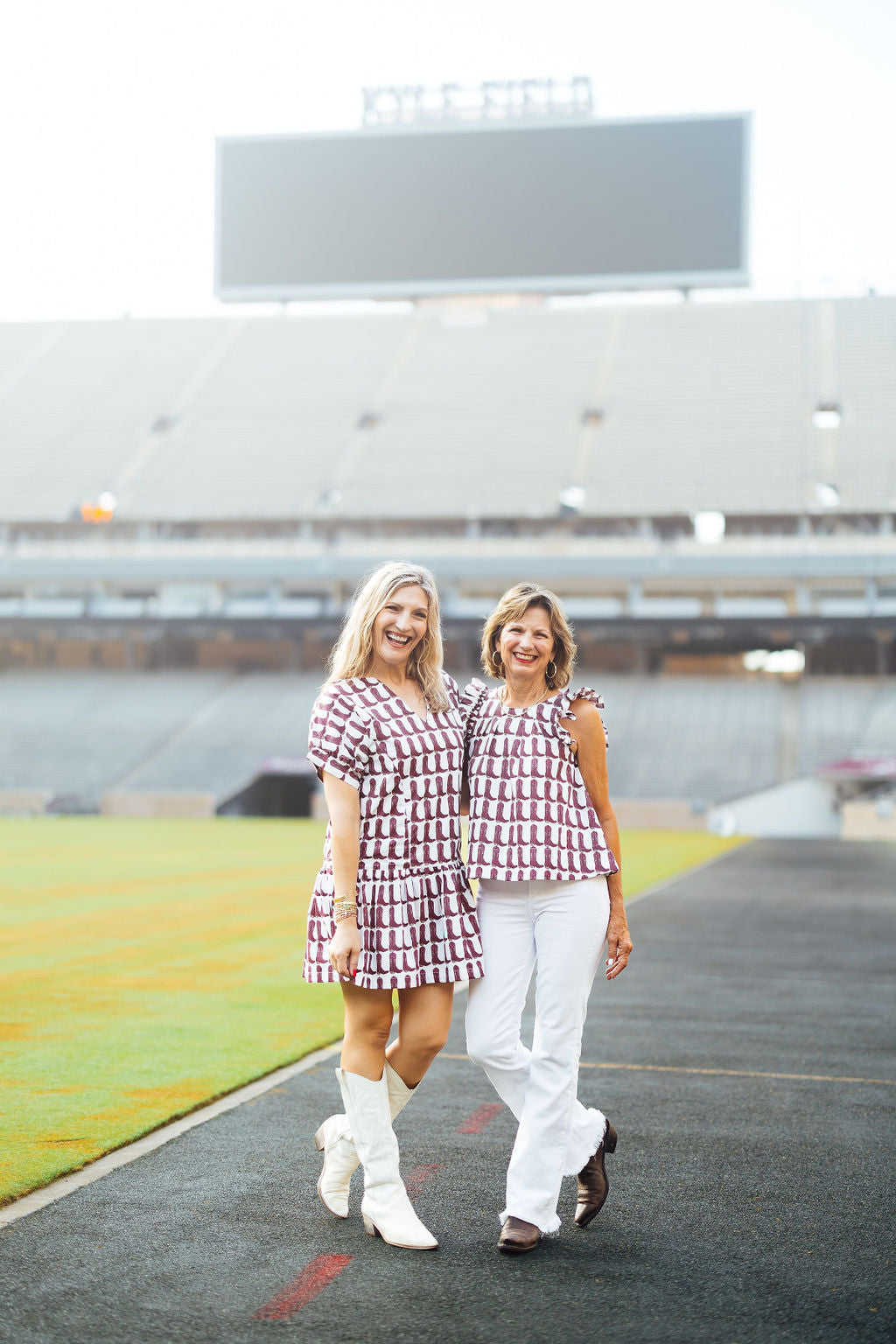 Lucy Dress, Maroon Boots