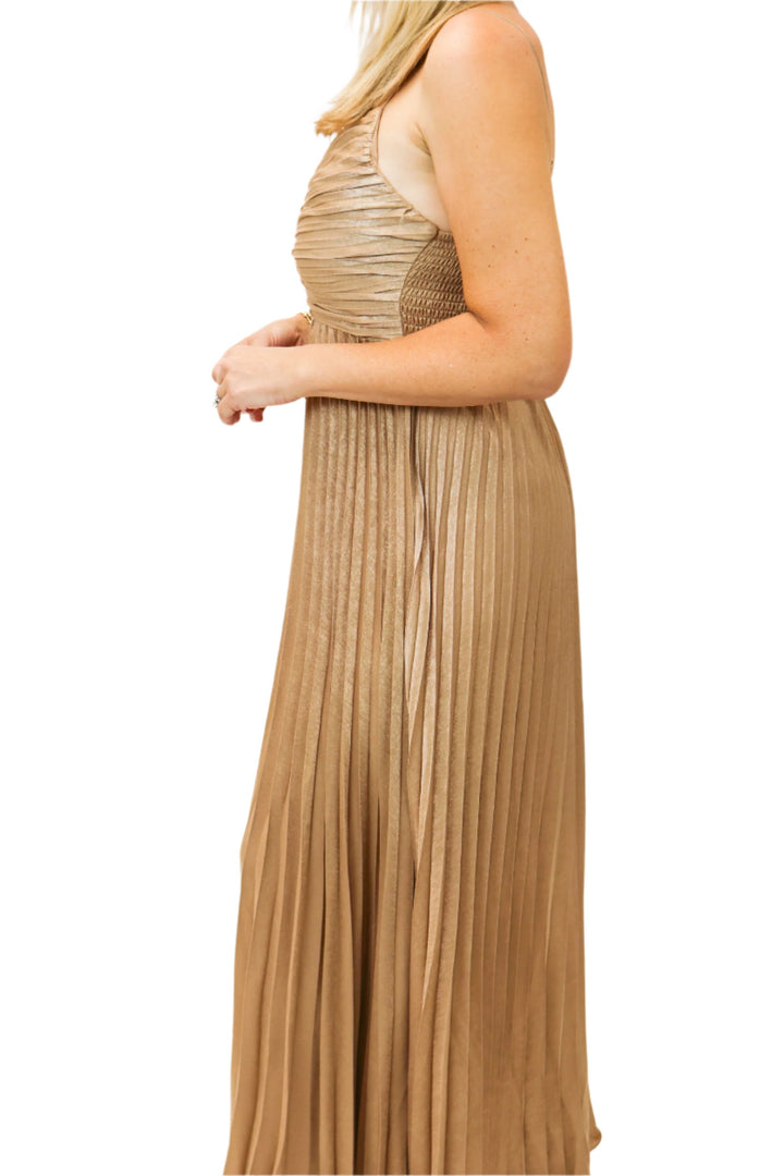 Golden Hour Pleated Maxi Dress