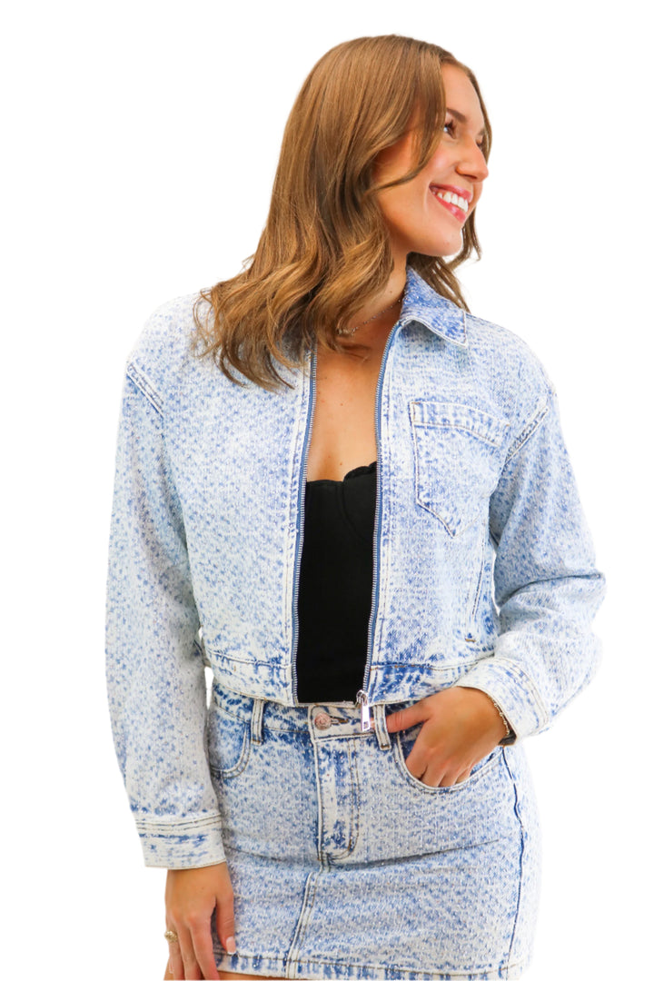 Glacia Sparkle Denim Jacket