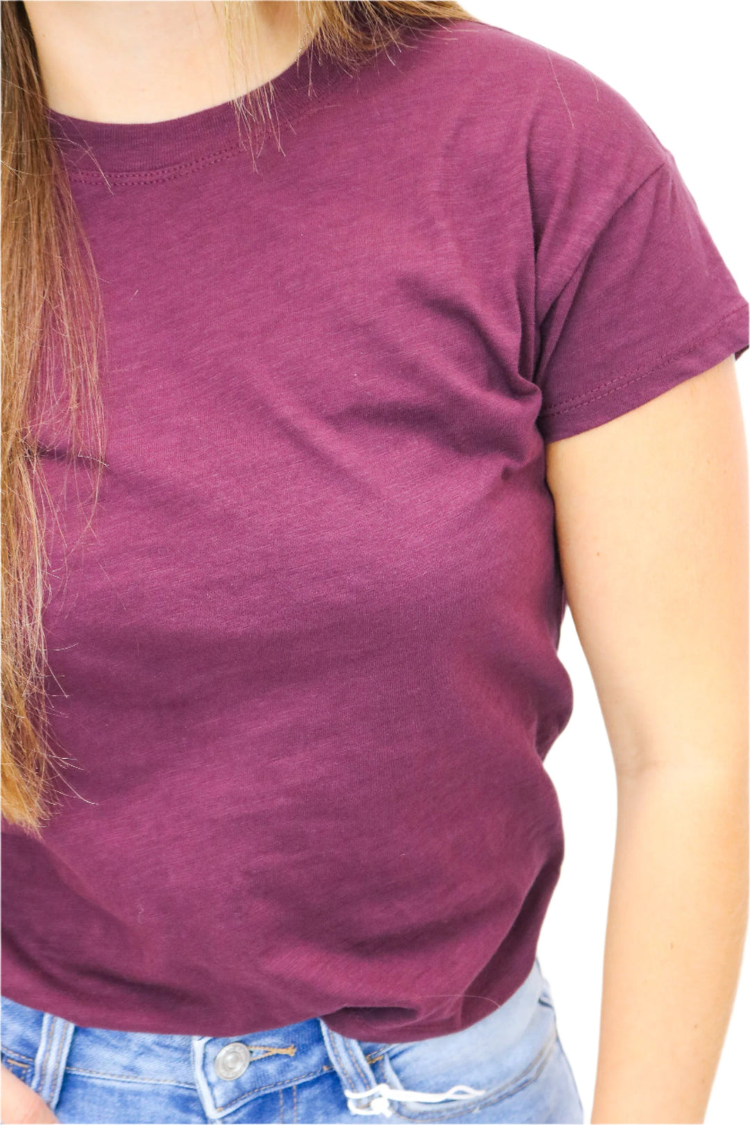 Modern Slub Tee, Berry Wine