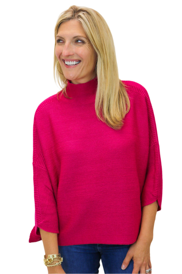 Boho Sweater, Fuschia