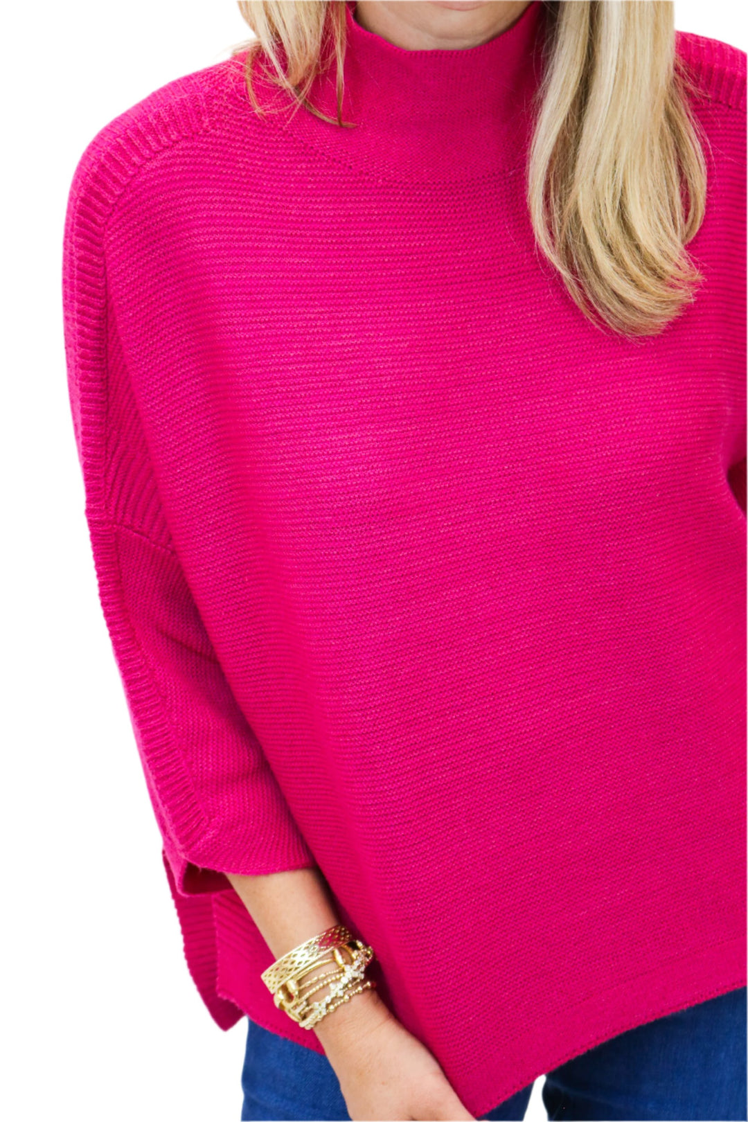 Boho Sweater, Fuschia