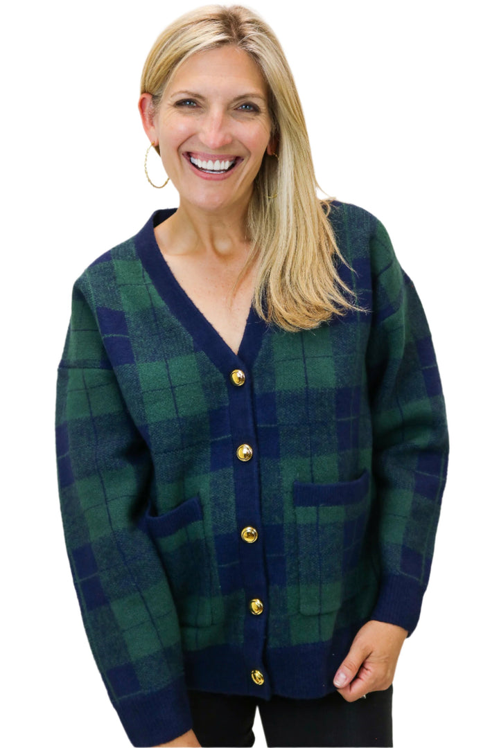 Moment In Time Plaid Cardigan