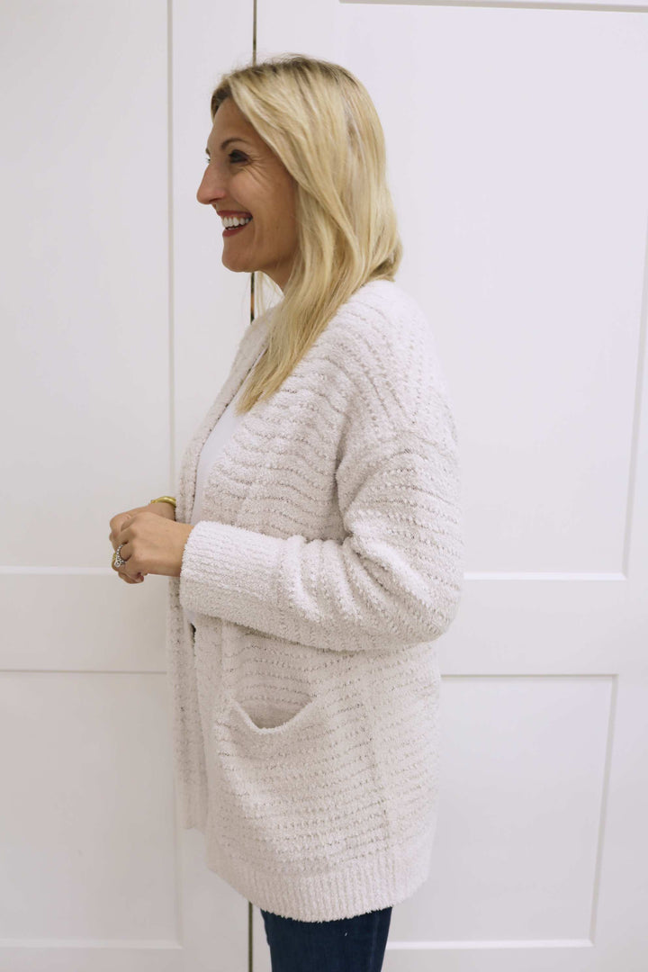 CozyChic® Boucle Welt Pocket Cardigan