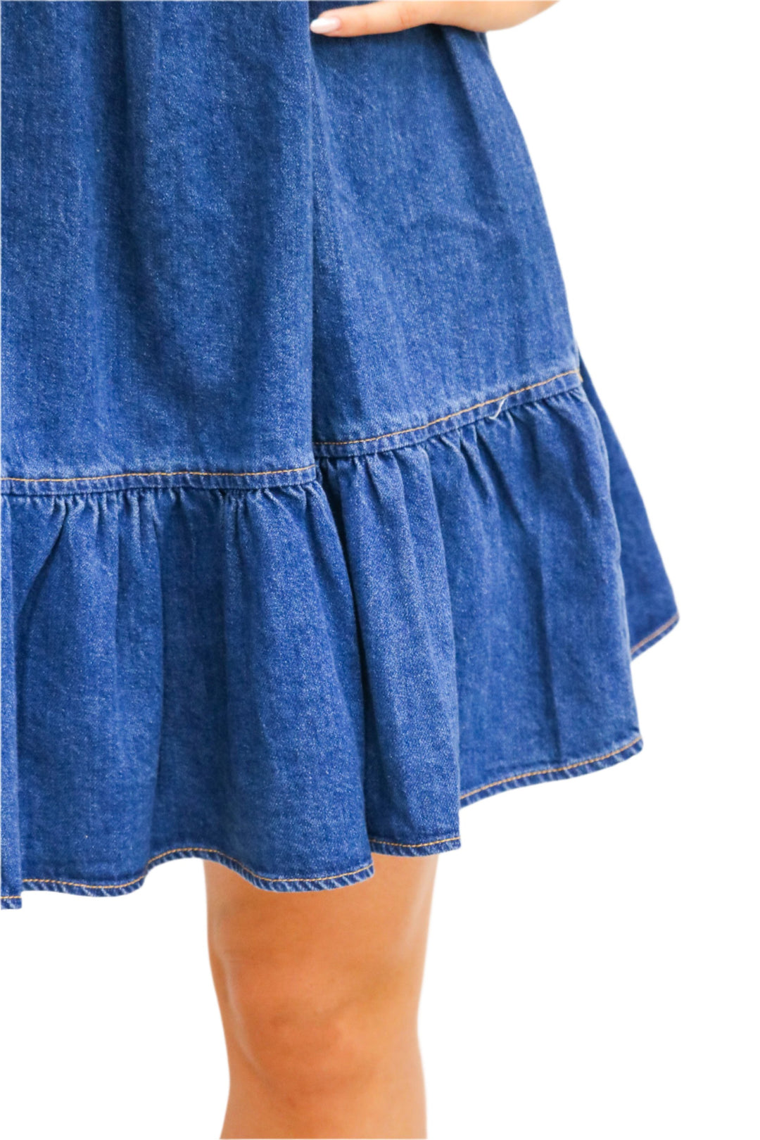 Dance Her Home Denim Mini Dress