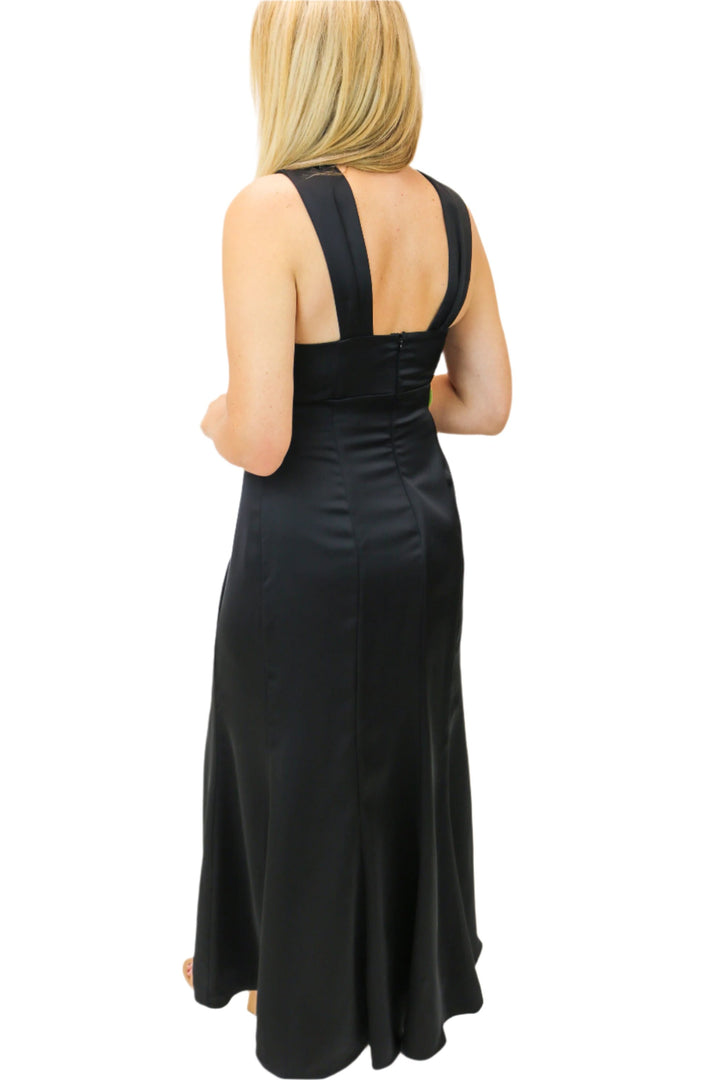 Georgiana Halter Neck Maxi Dress, Black