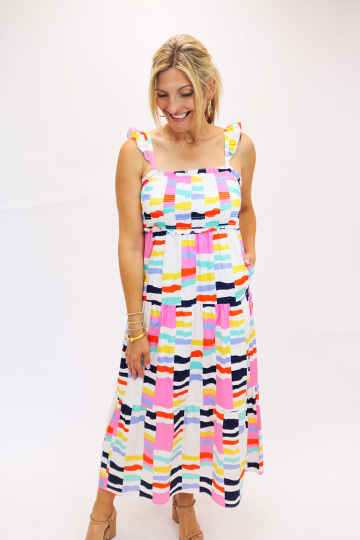 Hattie Dress, Chappy Stripe