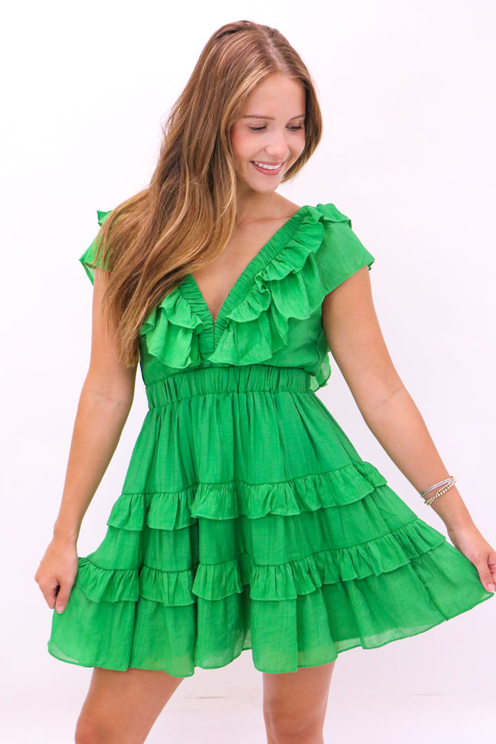 Enchant Me Mini Dress, Green