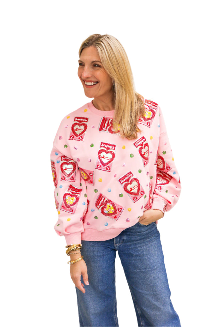 Light Pink Sweetheart Box Sweatshirt