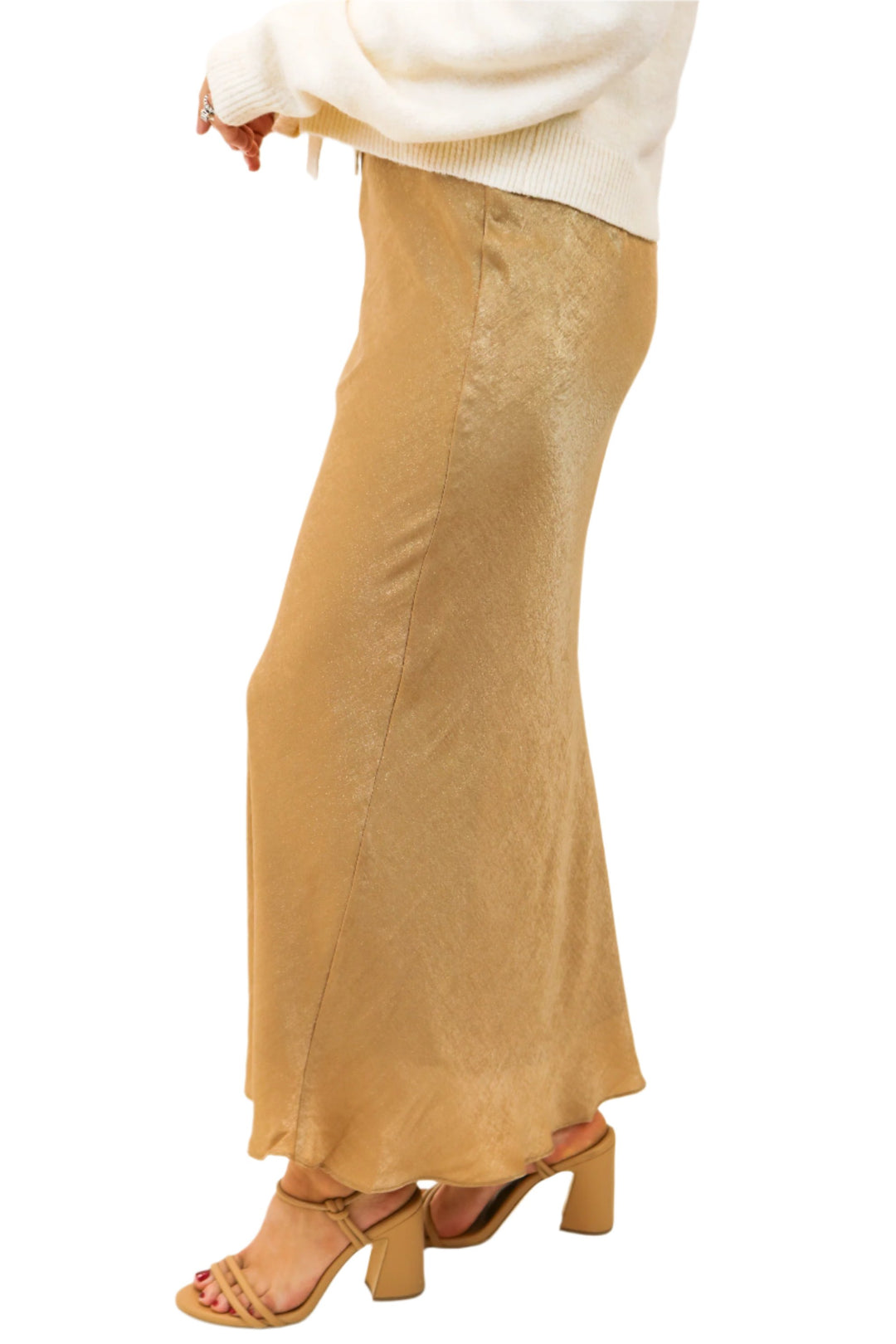 Shine Your Light Maxi Skirt, Gold