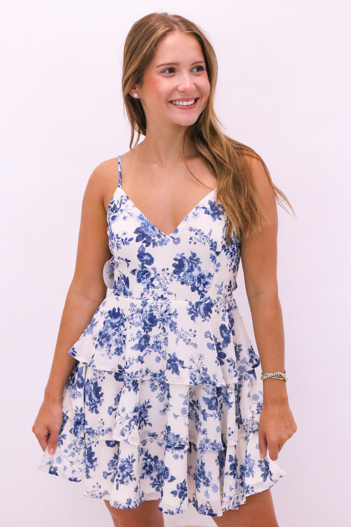 Garden Romance Tiered Mini Dress