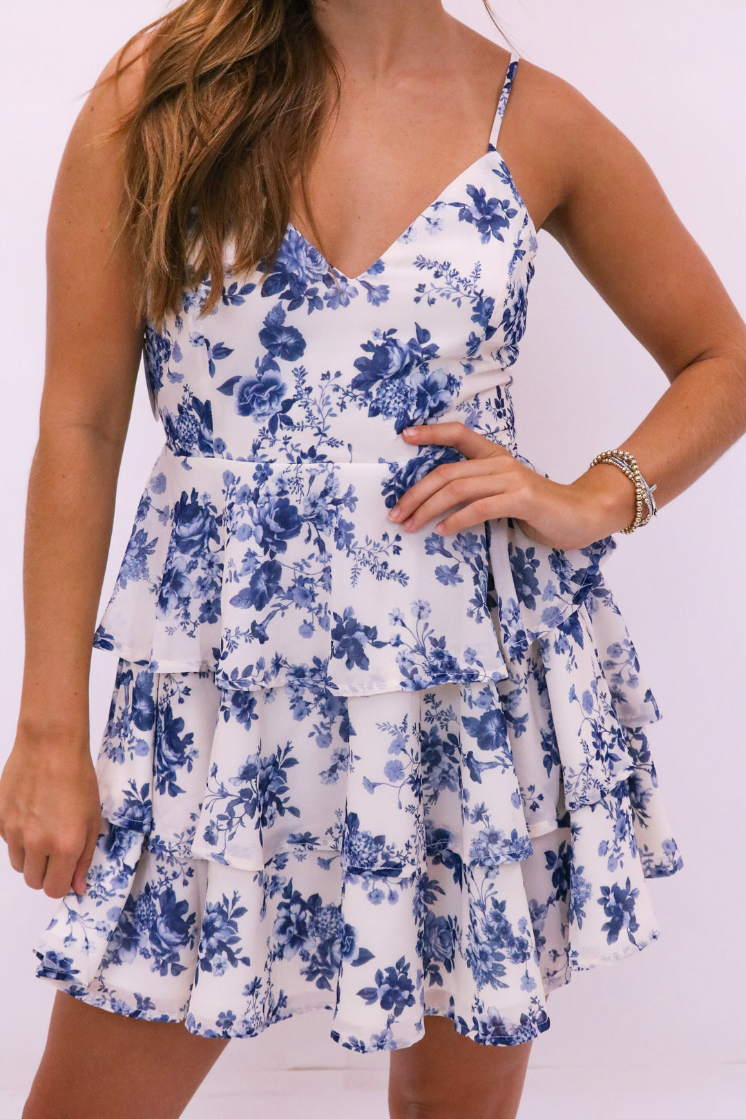 Garden Romance Tiered Mini Dress