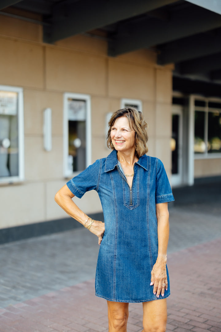 Ashley Dress, Dark Denim