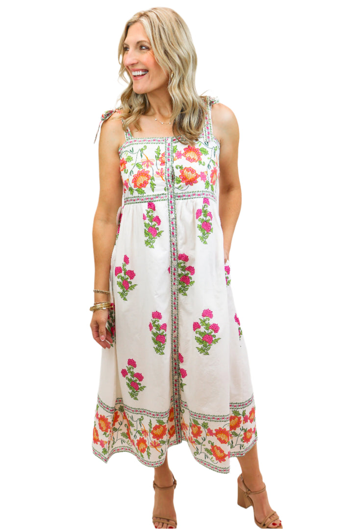 Riviera Midi Dress, Ivory