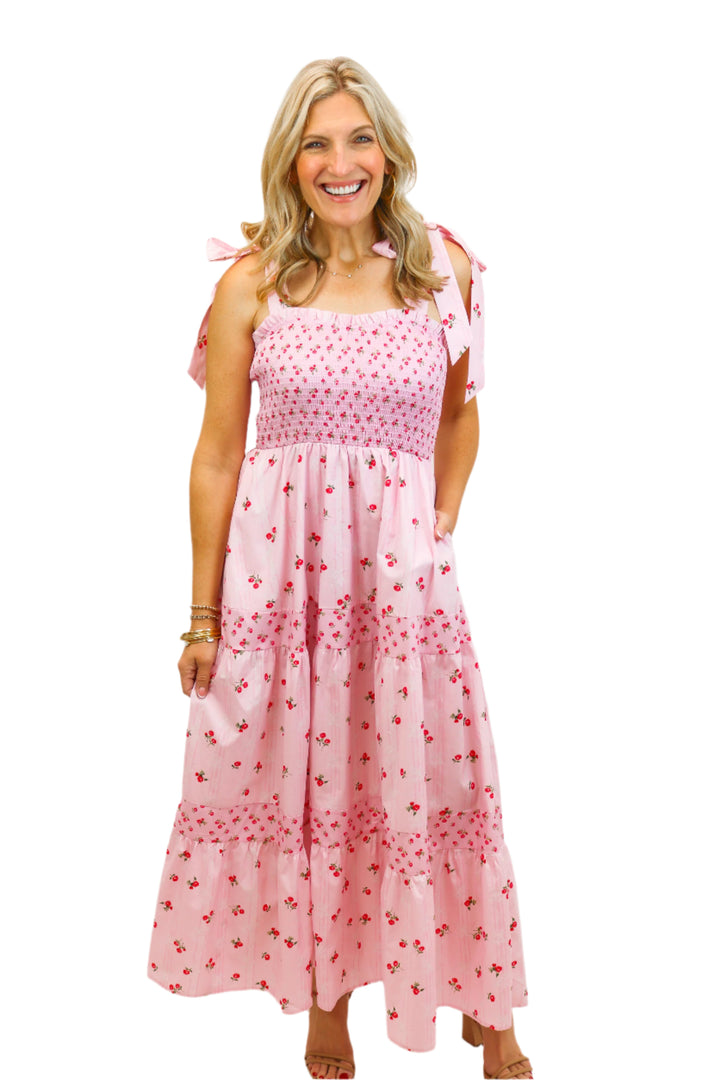 Strawberry Fields Midi Dress, Pink