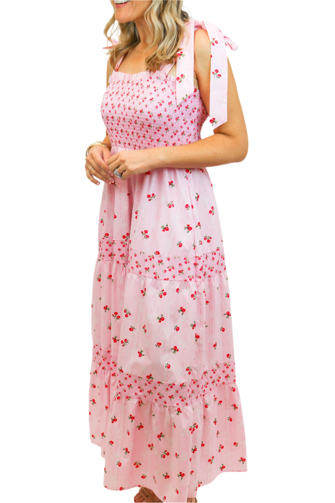 Strawberry Fields Midi Dress, Pink