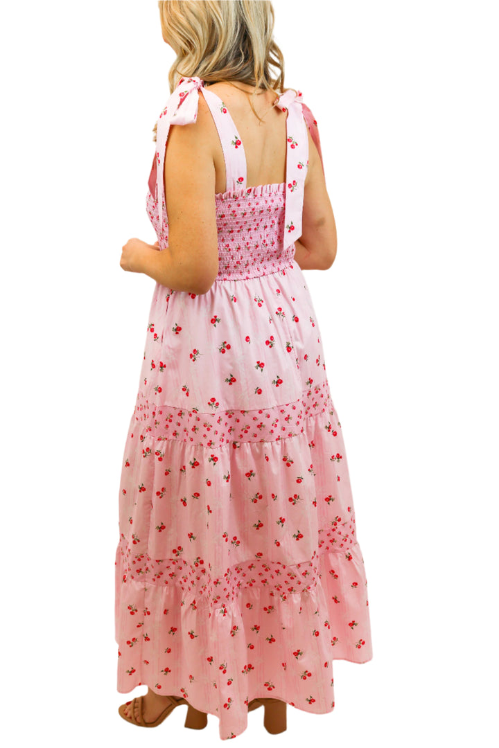 Strawberry Fields Midi Dress, Pink