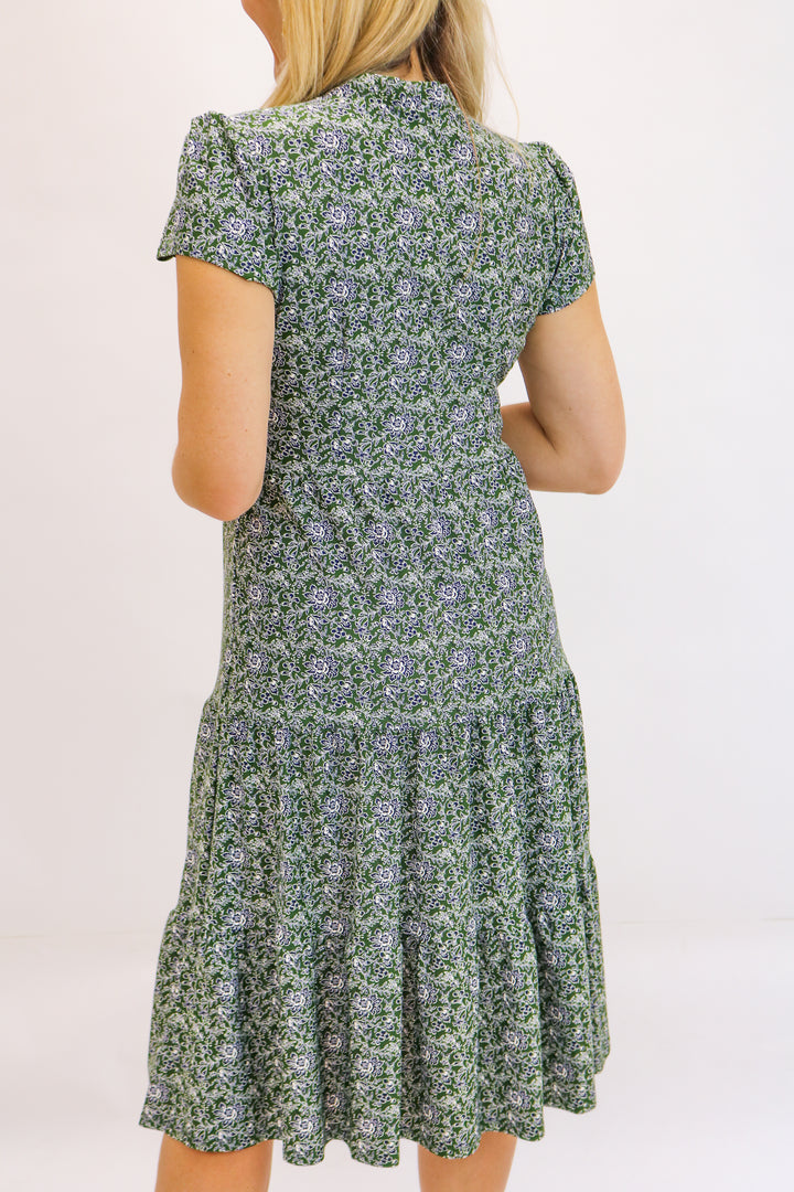 Libby Dress, Melody Ditsy Loden