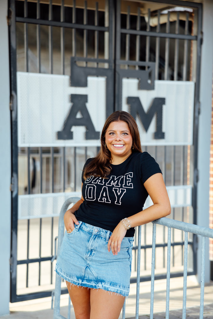 Game Day Puff Tee, Black