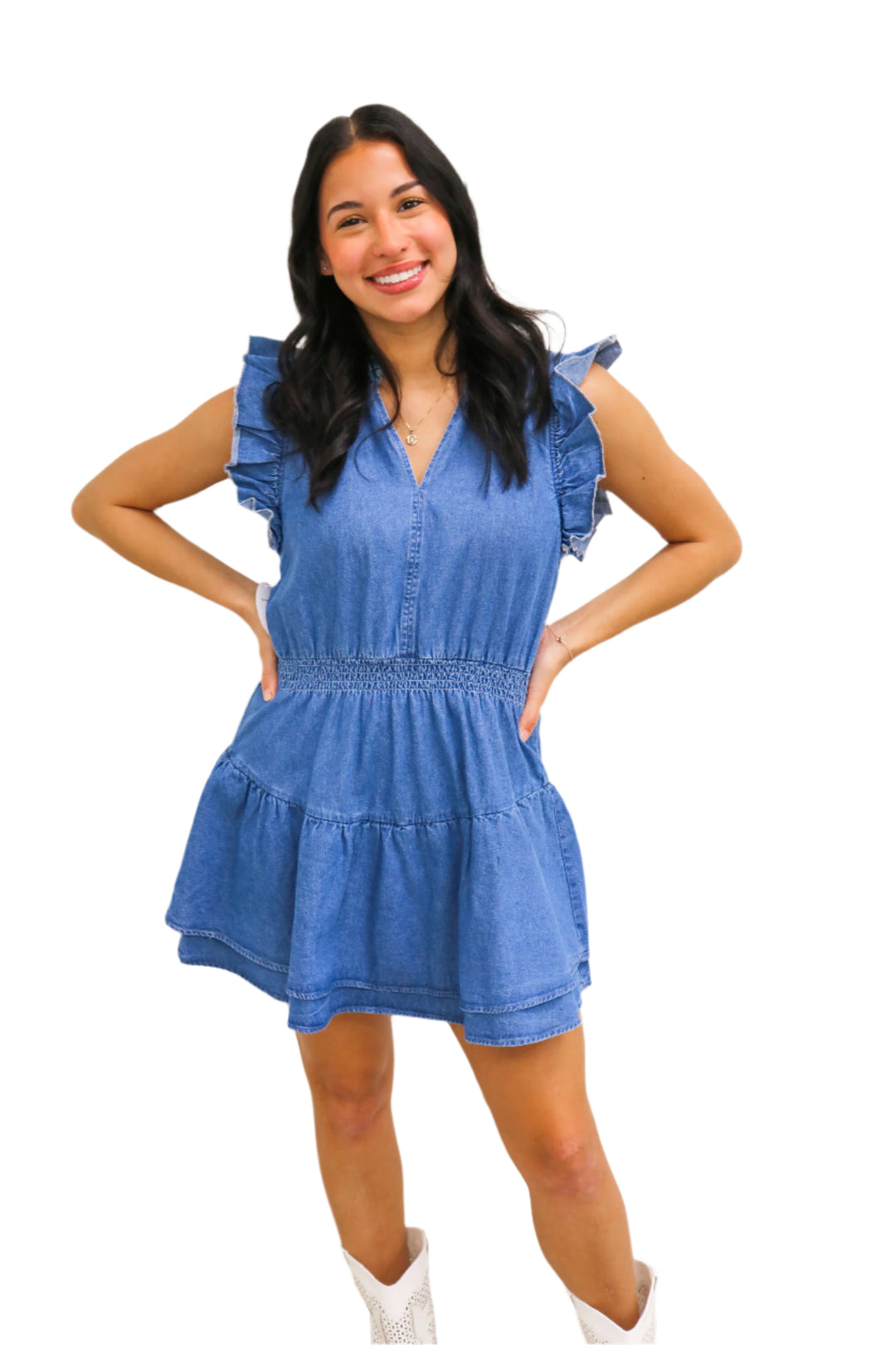 Prairie Dreams Dress, Chambray