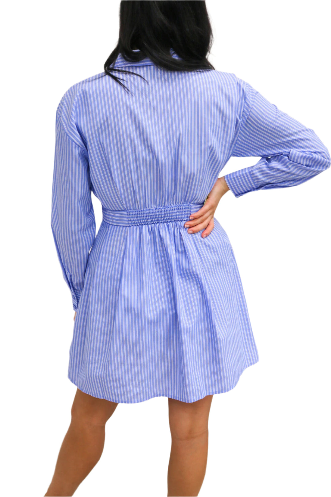 Aria Dress, Vintage Blue Stripe