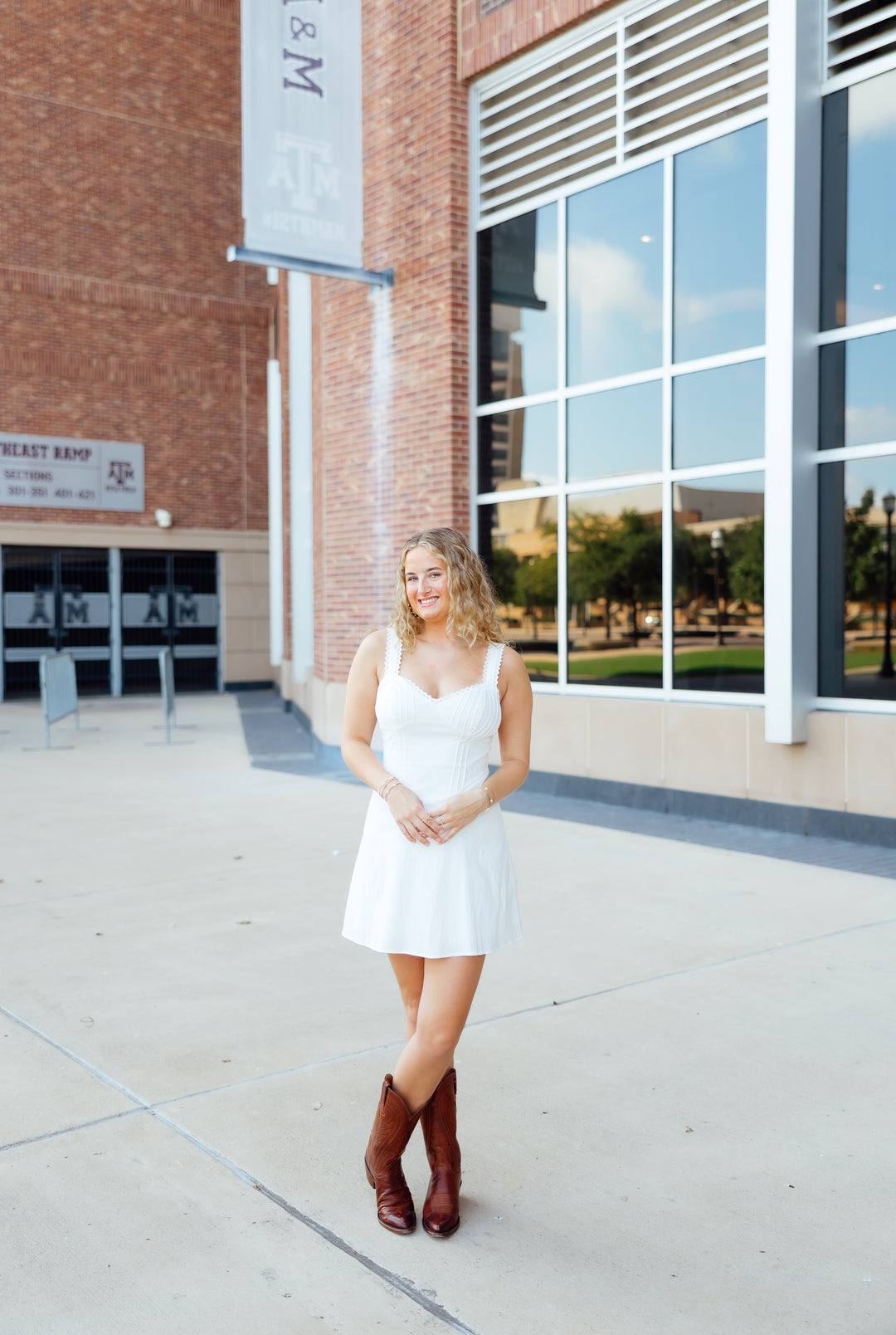 Be My Sweetheart Scalloped Trim Dress, White