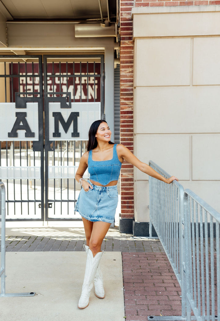 Maxie Corset Denim Top