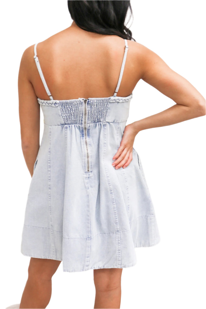 High Standards Denim Flare Dress