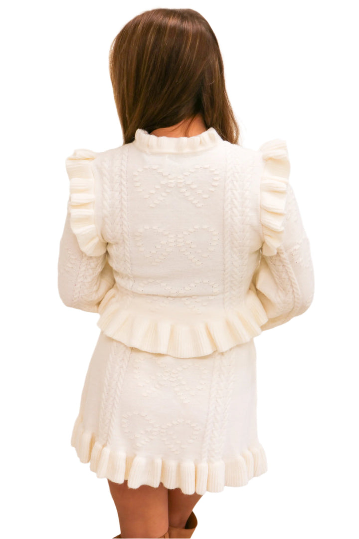 In The Details Sweater & Skirt Set, Cream