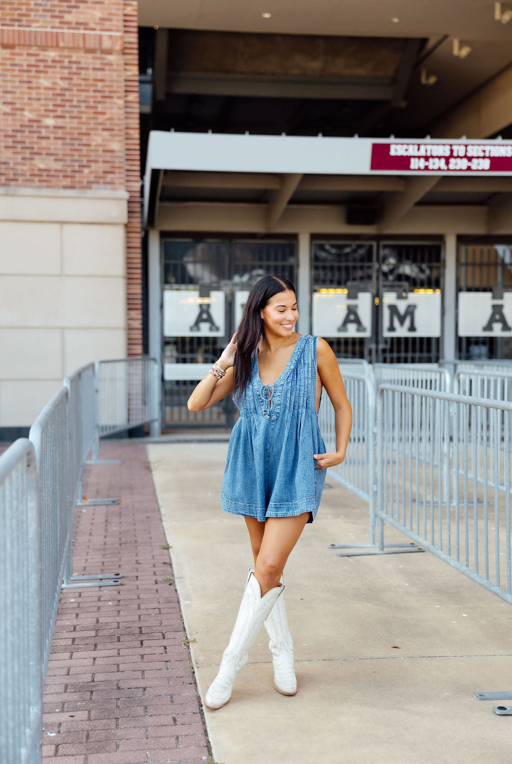 Webster Romper, Falling Rain Wash