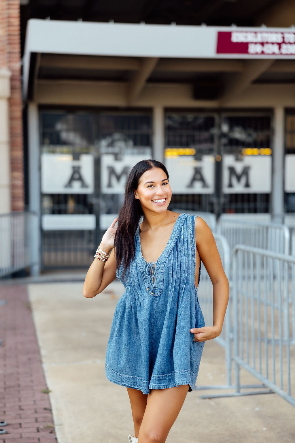 Webster Romper, Falling Rain Wash