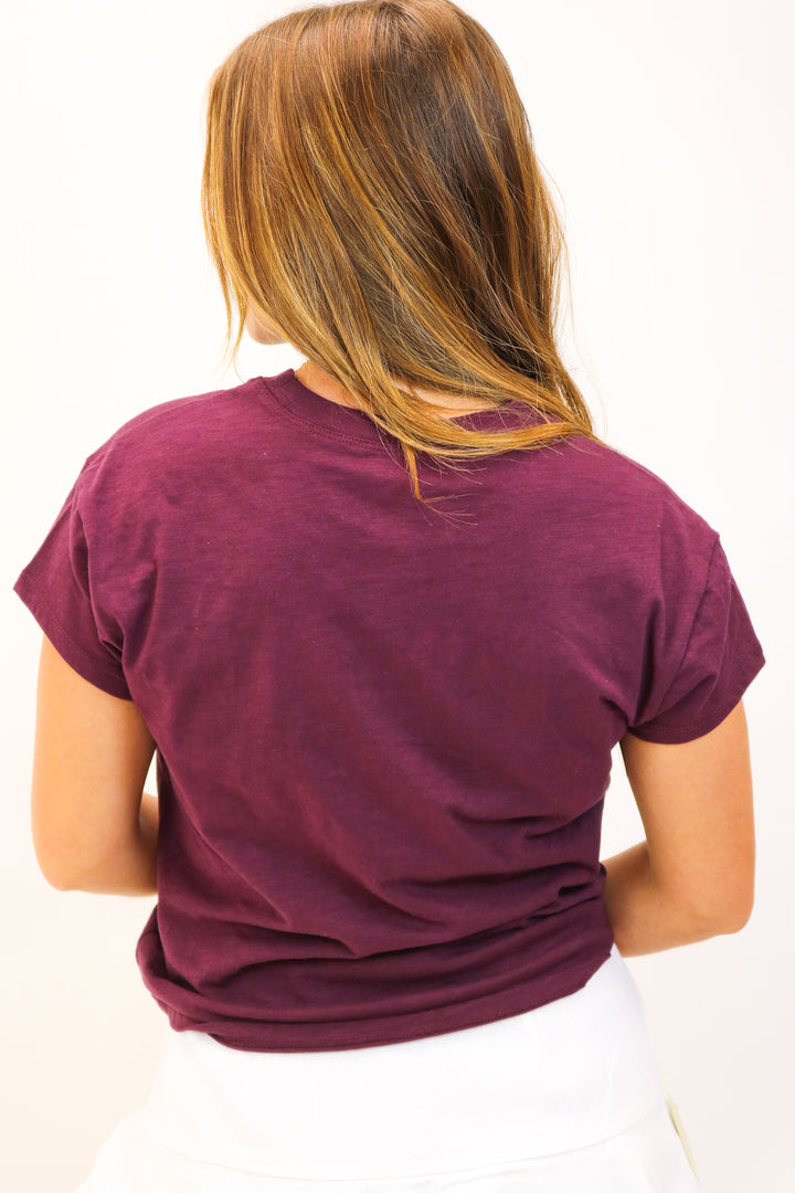 Modern Slub Tee, Merlot