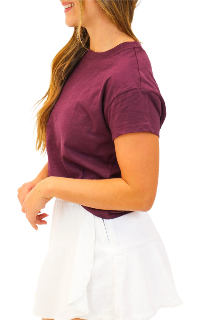 Modern Slub Tee, Merlot