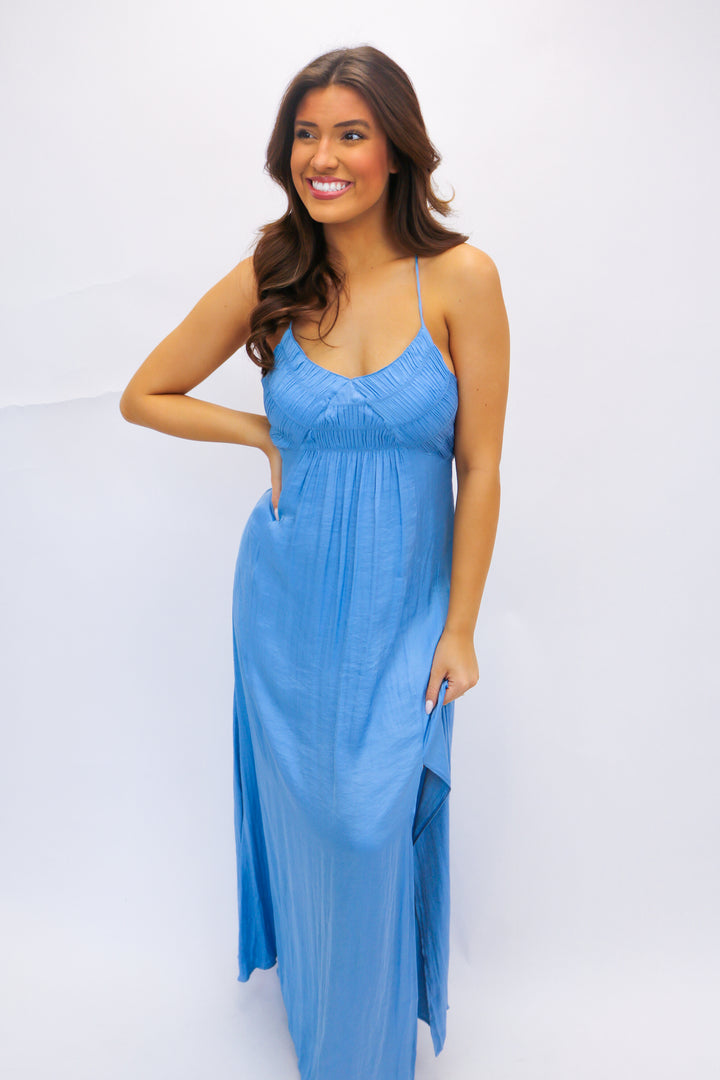 Brianna Dress, Blue Dusk