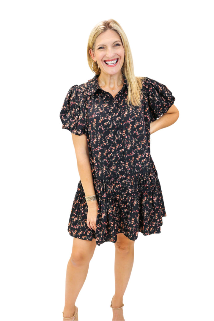 Easy Come, Easy Go Button Down Floral Dress