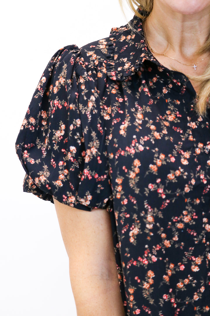 Easy Come, Easy Go Button Down Floral Dress