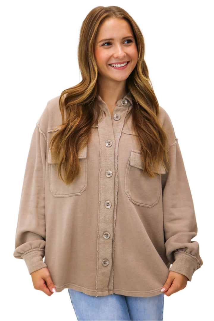 Abbott Longline Jacket, Latte