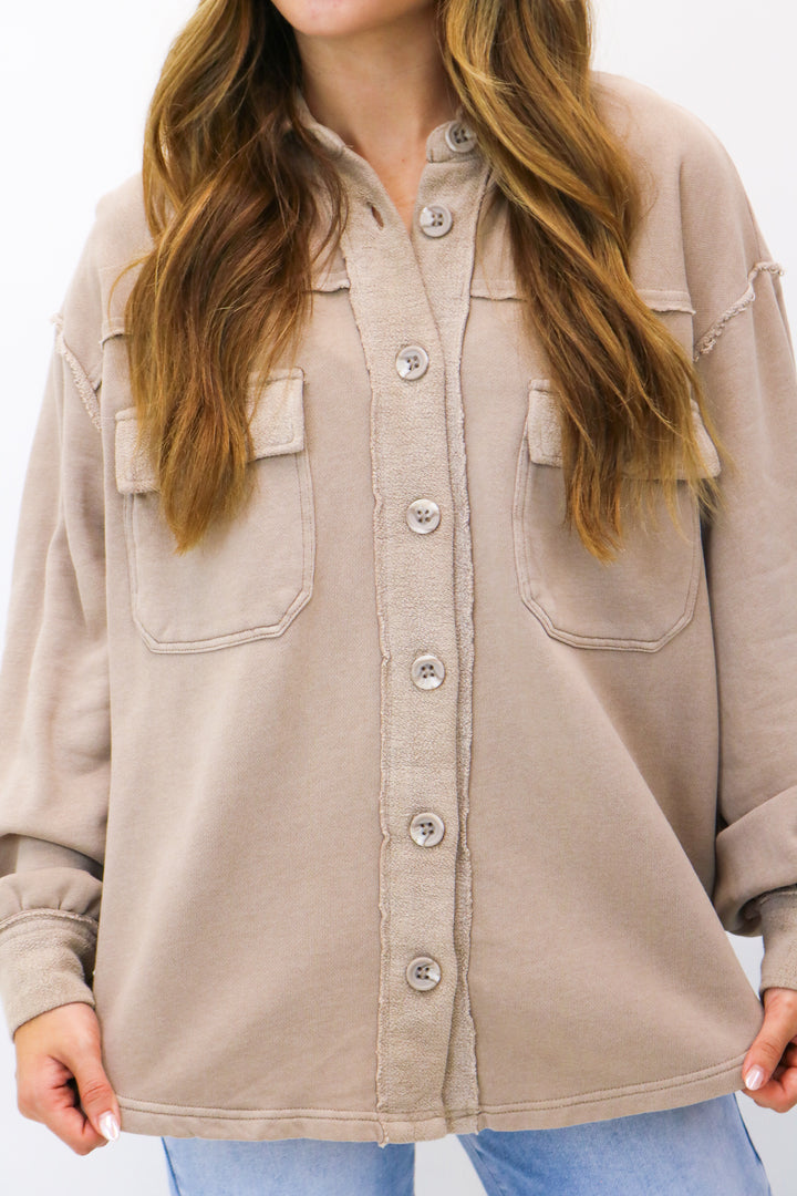 Abbott Longline Jacket, Latte