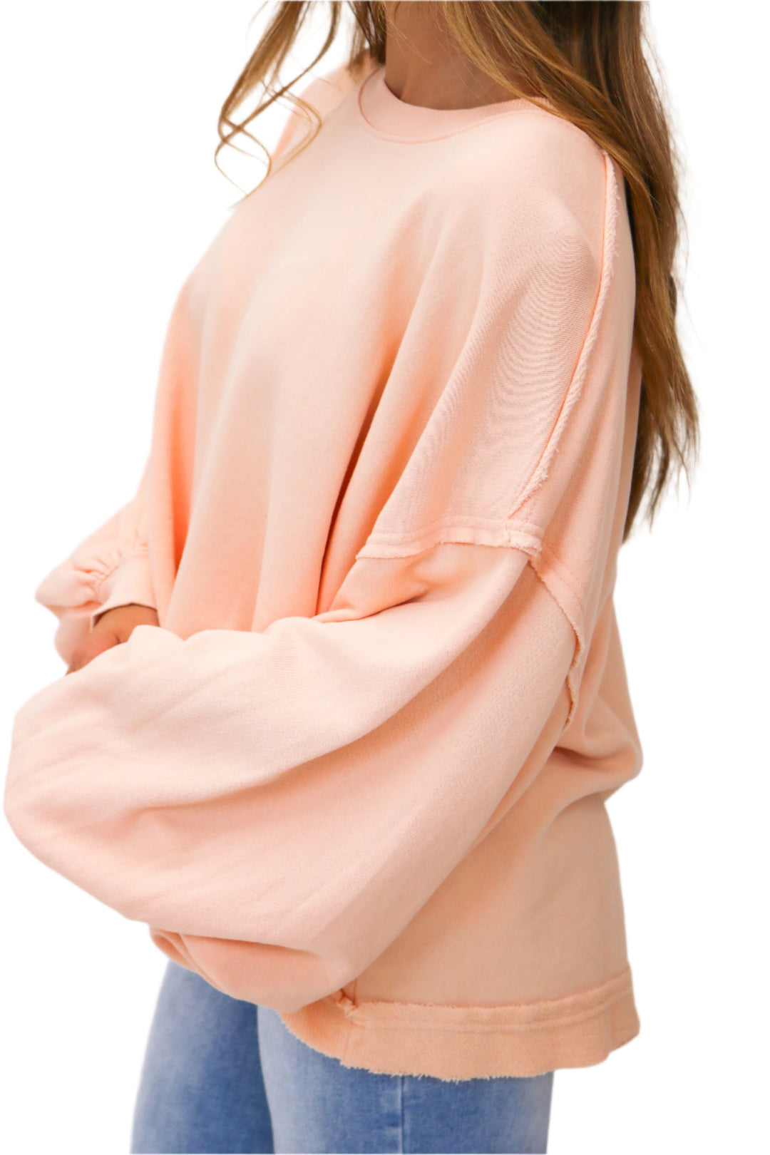 Trish Sweatshirt, Summer Peach