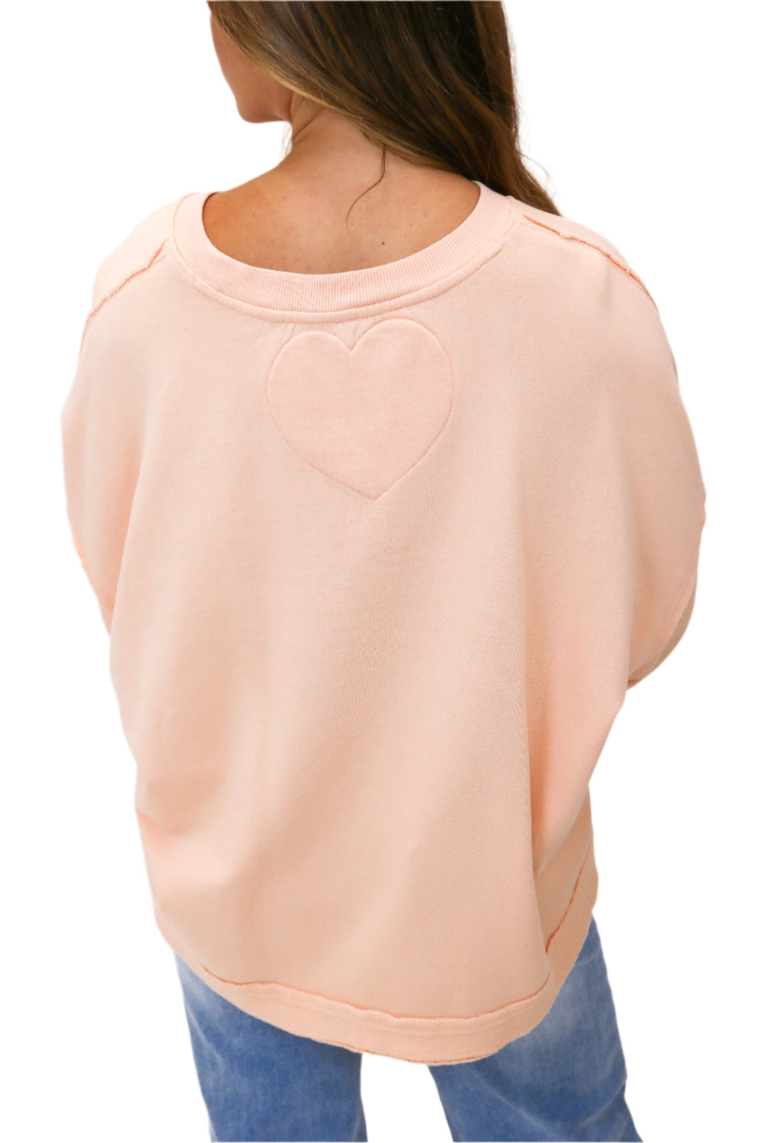 Trish Sweatshirt, Summer Peach