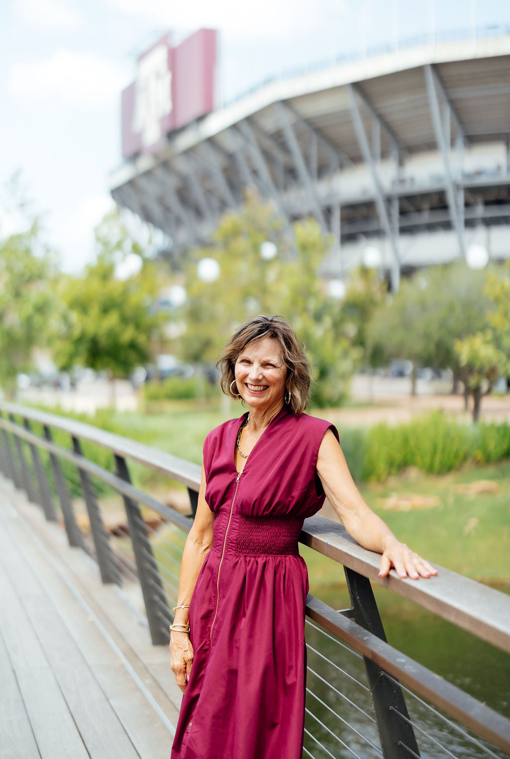 In Charge Zip Front Dress, Maroon