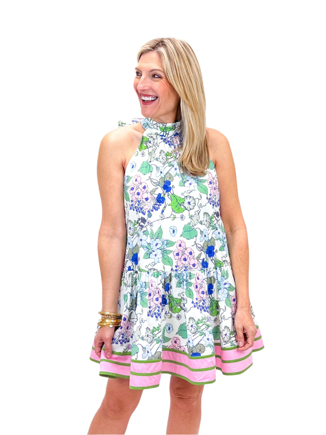 Fields of Wildflowers Floral Halter Dress