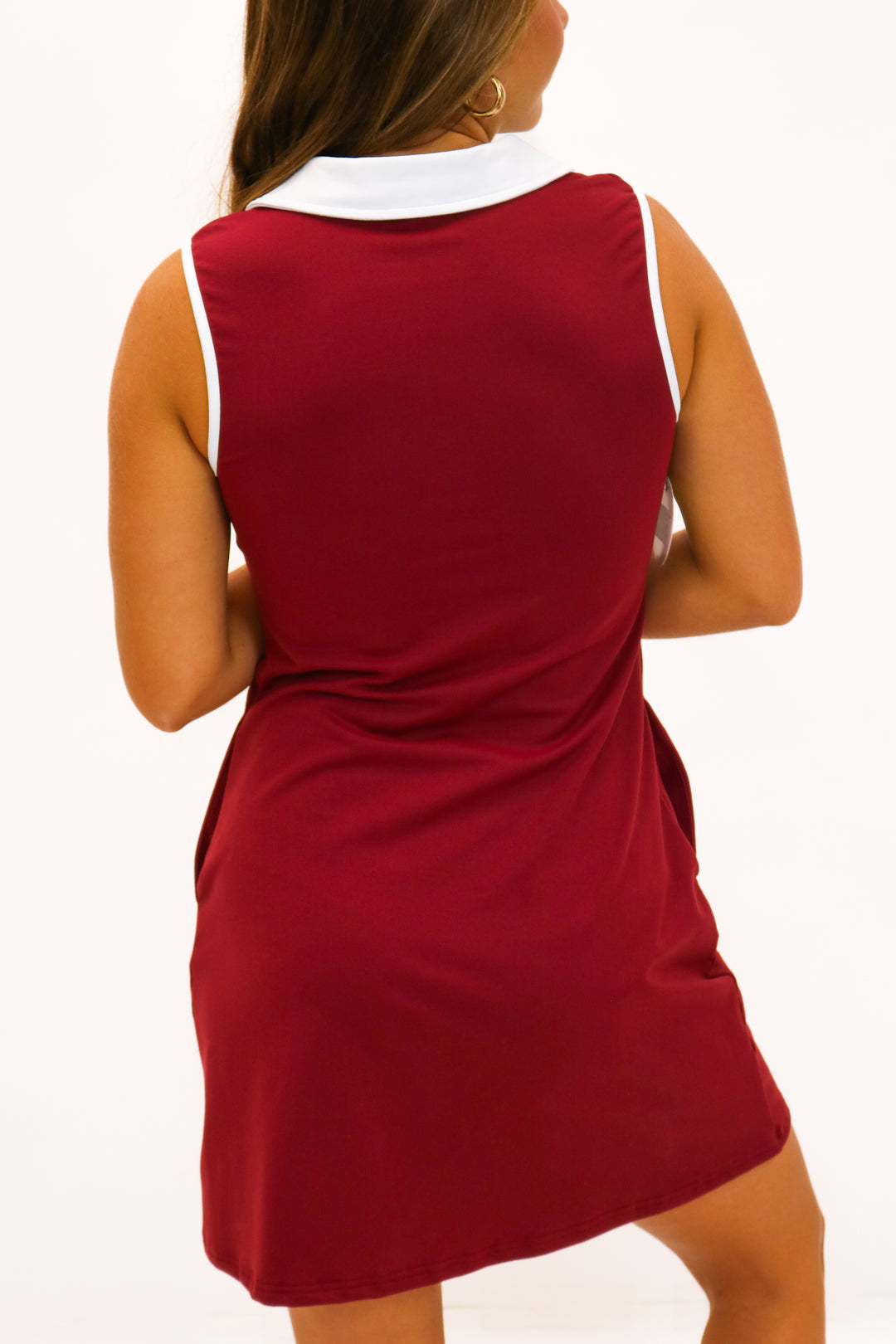 Time to Tailgate Athleisure Dress, Maroon