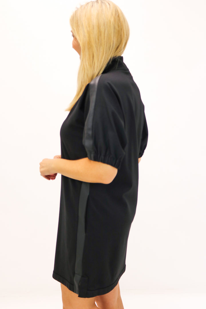 Poppy Dress, Black Ponte