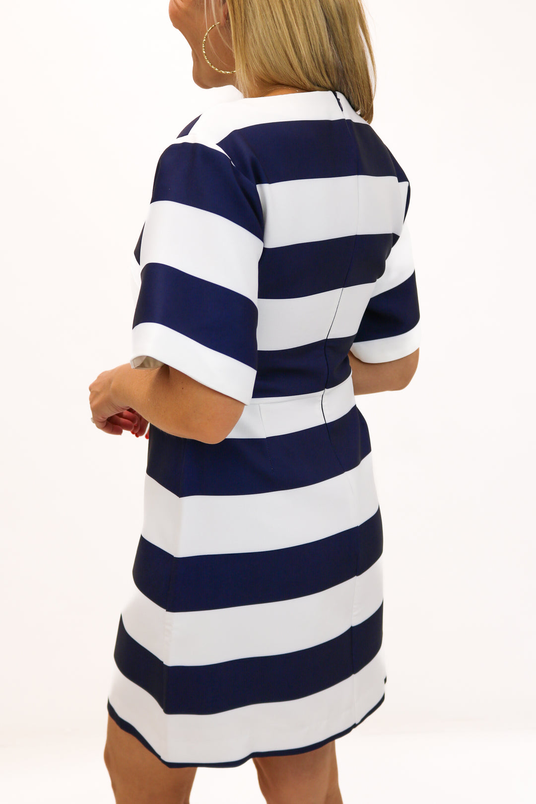 Bold Ambitions Striped Dress, Navy