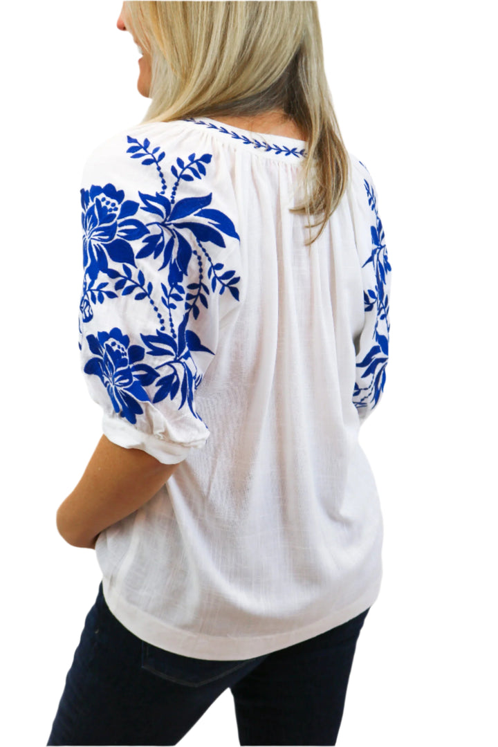 Redefining Romance Embroidered Top, White